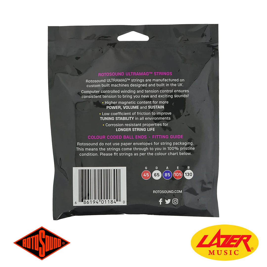 Rotosound Ultramag Standard Bass Guitar Strings (5-String Set)